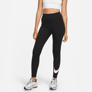 Damskie legginsy z wysokim stanem i grafiką Nike Sportswear Classics - Czerń