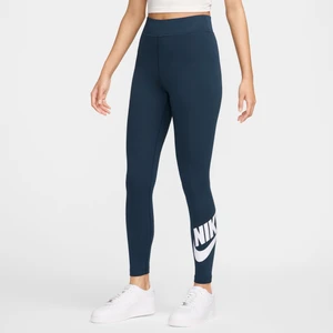 Damskie legginsy z wysokim stanem i grafiką Nike Sportswear Classics - Niebieski