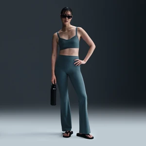 Damskie legginsy z wysokim stanem i rozszerzanymi nogawkami Nike Zenvy - Niebieski