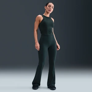 Damskie legginsy z wysokim stanem i rozszerzanymi nogawkami Nike Zenvy - Zieleń