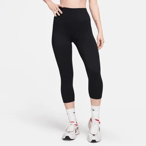 Damskie legginsy z wysokim stanem o skróconym kroju Nike One - Czerń