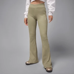 Damskie legginsy ze średnim stanem i lekko rozszerzanymi nogawkami Jordan Brooklyn Essentials - Brązowy