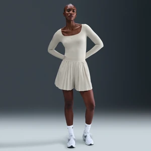 Damskie luźne plisowane spodenki z wysokim stanem Dri-FIT Nike 24.7 PerfectStretch - Brązowy