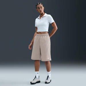 Damskie luźne spodenki do kolan ze średnim stanem Nike Sportswear - Szary