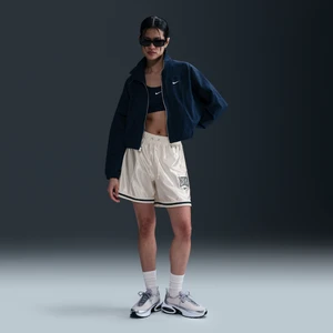 Damskie luźne spodenki ze średnim stanem i grafiką Nike Sportswear - Biel