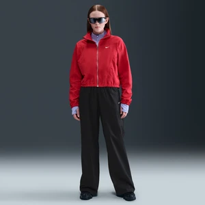Damskie luźne spodnie z wysokim stanem i luźnymi nogawkami Nike Sportswear Chill Poplin - Czerń