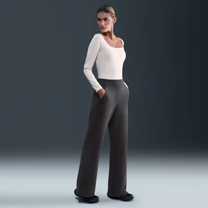 Damskie luźne spodnie z wysokim stanem i rozszerzanymi nogawkami Dri-FIT Nike 24.7 ImpossiblySoft - Szary