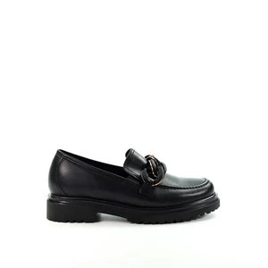 Damskie mokasyny czarne loafersy Gabor 52.554.57