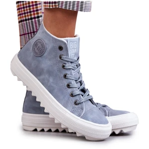 Damskie Ocieplane Trampki Big Star EE274115 Jasnoniebieskie