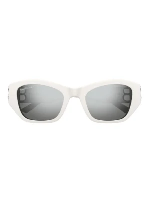 Damskie Okulary Przeciwsłoneczne Cateye z Białą Ramką Acetatową Balenciaga