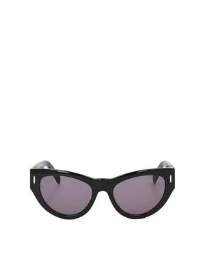 Damskie okulary przeciwsłoneczne typu kocie oko z czarną oprawką Kazar