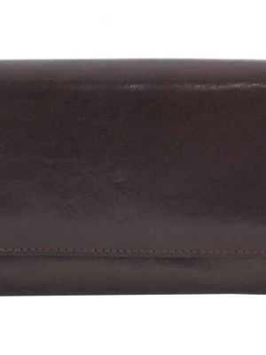 Damskie portfele skórzane - Barberini's - Brązowy ciemny Merg