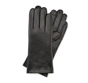 Damskie rękawiczki skórzane eleganckie czarne Wittchen
