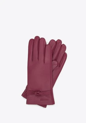Damskie rękawiczki skórzane z supełkiem Wittchen