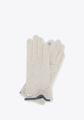 Damskie rękawiczki z kokardką cienkie Wittchen