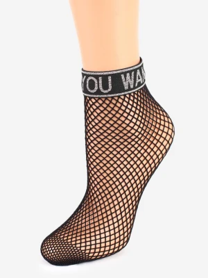 Damskie Skarpetki Kabaretki z Wzorzystym Ściągaczem Charly S54 Marilyn