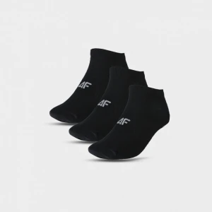 Damskie skarpetki niskie (3-pack) 4F 4FWMM00USOCF276 - czarne