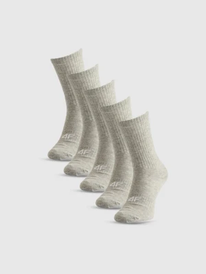 Damskie skarpetki stopki (5-pack) 4FRSS26USOCF0832 - szare