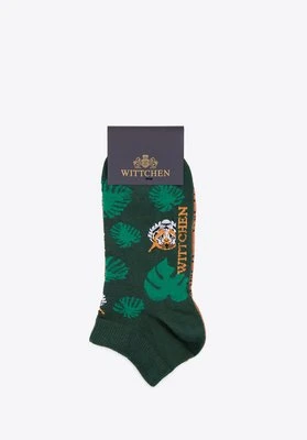 Damskie skarpetki w egzotyczny wzór zielono-brązowe Wittchen