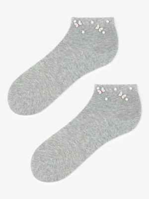 Damskie skarpetki z perełkami i motylkami Cotton Shiny Butterflies Marilyn