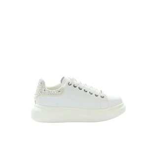Damskie skórzane białe sneakersy GOE