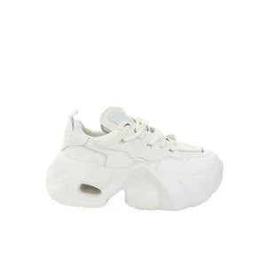 Damskie skórzane białe sneakersy GOE OO2N4029