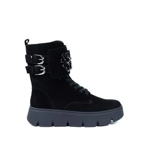 Damskie skórzane botki czarne Gabor 73.746.17