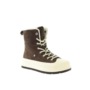 Damskie skórzane brązowe śniegowce GOE SS2N4050