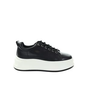 Damskie skórzane czarne sneakersy SS2N4020 GOE
