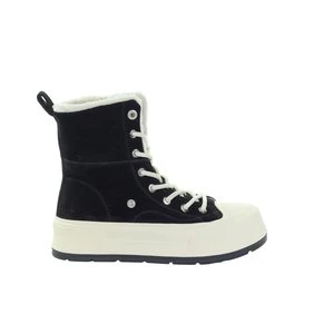 Damskie skórzane czarne śniegowce GOE SS2N4049