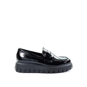 Damskie skórzane mokasyny loafersy czarne Gabor 75.300.97