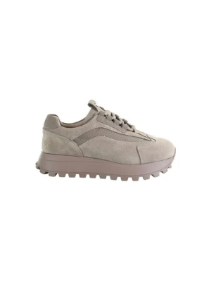 Damskie skórzane sneakersy beżowe GOE UU2N4900
