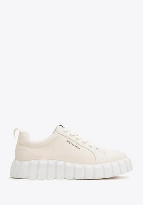 Damskie sneakersy na platformie jasny beż Wittchen