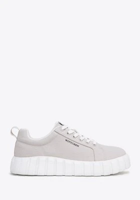 Damskie sneakersy na platformie szare Wittchen