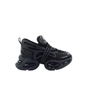 Damskie sneakersy skórzane czarne GOE TT2N4015