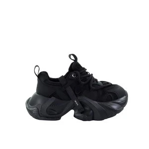 Damskie sneakersy skórzane czarne GOE TT2N4018