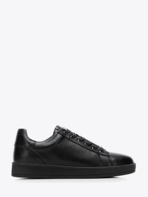 Damskie sneakersy skórzane na platformie czarne Wittchen
