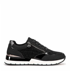 Damskie sneakersy z suwakiem na boku czarne Wittchen