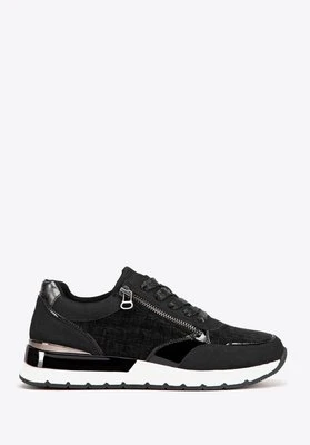 Damskie sneakersy z suwakiem na boku czarne Wittchen