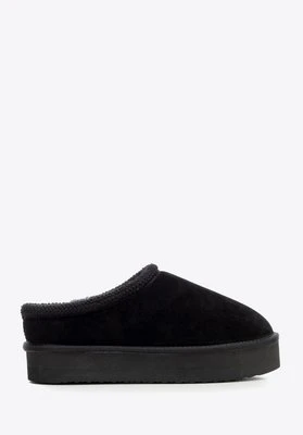 Damskie śniegowce ze skóry zamszowej przed kostkę czarne Wittchen