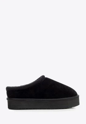 Damskie śniegowce ze skóry zamszowej przed kostkę czarne Wittchen