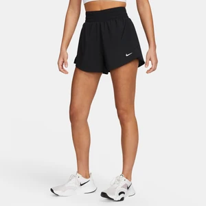 Damskie spodenki 2 w 1 z wysokim stanem Dri-FIT Nike One 7,5 cm - Czerń