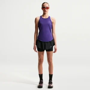 Damskie spodenki do biegania 2 w 1 z wysokim stanem Dri-FIT Nike Flow - Czerń