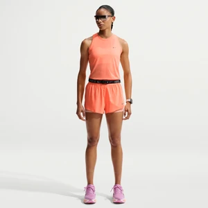 Damskie spodenki do biegania 2 w 1 ze średnim stanem Dri-FIT Nike Swift - Pomarańczowy