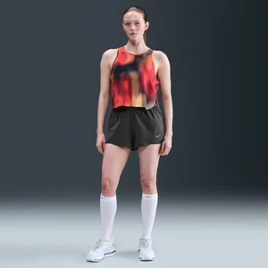 Damskie spodenki do biegania 2 w 1 ze średnim stanem Dri-FIT Nike Swift - Szary