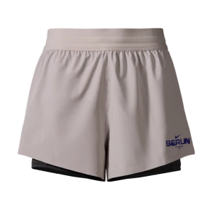 Damskie spodenki do biegania 2 w 1 ze średnim stanem Dri-FIT Nike Swift - Szary