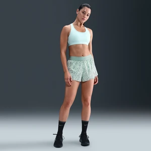 Damskie spodenki do biegania 2 w 1 ze średnim stanem i nadrukiem Dri-FIT Nike Swift - Zieleń
