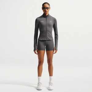 Damskie spodenki do biegania o przylegającym kroju z wysokim stanem 10 cm Nike Swift - Brązowy