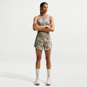 Damskie spodenki do biegania w terenie z wszytą bielizną 10 cm Dri-FIT ACG „Chamo Camo” - Zieleń Nike