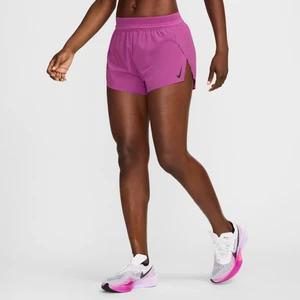 Damskie spodenki do biegania ze średnim stanem i wszytą bielizną 8 cm Dri-FIT ADV Nike AeroSwift - Fiolet